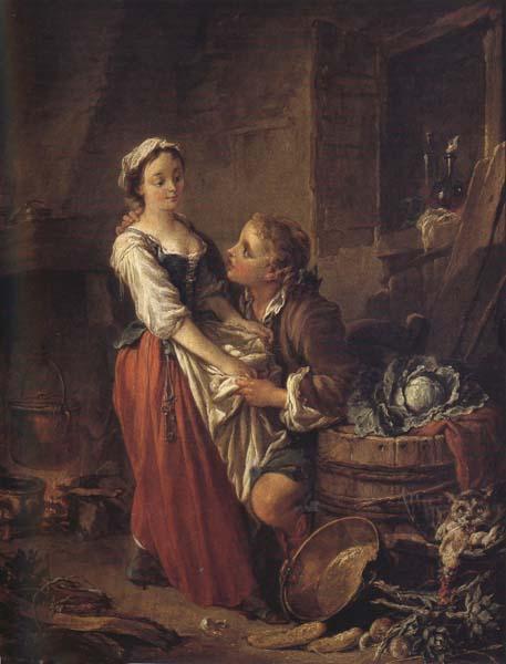 Francois Boucher The Beautiful Kitchen-Maid Germany oil painting art